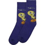 Unisex Vegan Mavi Çorap - Warner Bros Tweety Classic Tasarım - Çok Renkli - Standart