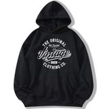 Unisex Vintage Baskılı Oversize Kapüşonlu Sweatshirt