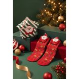 Unisex Yılbaşı Temalı Kutulu Noel Baba Aksesuarlı Soket Yılbaşı Çorabı