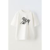 Unisex Yunan Mitoloji Heykel Tasarım Baskılı Pamuk Beyaz Oversize T-Shirt