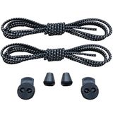 Unisex Yuvarlak, Akıllı, Kilitle, Tak-Bırak Bağcık, Yeni Nesil, Bağlamaya Gerek Olmayan Bot, Spor, Klasik Ayakkabı Bağcığı,Elastik Çocuk Yetişkin Takbırak (Çizgili Siyah)