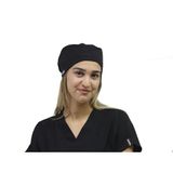 Unisex,Hemşire Doktor Cerrahi Bonesi Ter Bezli (Siyah)