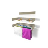 Unisoft Elize 70cm 5 Borulu Duvara Monte Katlanır Çamaşır Askısı Beyaz