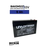 Unison 12v (VOLT) 9 Ah (AMPER) Akü(BATARYA) 2.1 Kg 5/25 Tarihli Yüksek Performans