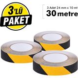 UniTape Sarı Siyah Kaydırmaz Bant 24 mm x 10 m 3’lü Paket