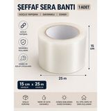 Unitape Şeffaf Sera Tamir Bandı / Sera Bandı / Sera Naylonu Tamir Bandı - 15X25 - 1 Adet