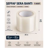 Unitape Şeffaf Sera Tamir Bandı / Sera Bandı / Sera Naylonu Tamir Bandı - 20X25 - 1 Adet