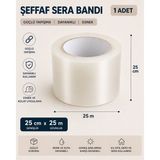 Unitape Şeffaf Sera Tamir Bandı / Sera Bandı / Sera Naylonu Tamir Bandı - 25X25 - 1 Adet
