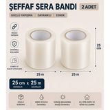 Unitape Şeffaf Sera Tamir Bandı / Sera Bandı / Sera Naylonu Tamir Bandı - 25X25 - 2 Adet
