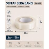 Unitape Şeffaf Sera Tamir Bandı / Sera Bandı / Sera Naylonu Tamir Bandı - 5X25 - 1 Adet