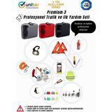 Unitav Premium 3 Profesyonel Trafik ve Ilk Yardım Seti - Siyah