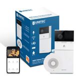 Unıtec Wıfı Görüntülü Kapı İnterkom Sistemi, Akıllı Telefon Uygulaması, Pil Veya Kablo Bağlantısı, Wlan Full Hd Kamera, 2 Yönlü Ses, Radyo Gong Dahil