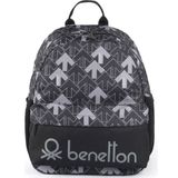 United Colors of Benetton 03736 Siyah-Gri Anaokul Çantası