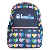 United Colors of Benetton 13026 Mini Kalp Desenli Kız Çocuk Sırt Çantası