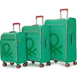 United Colors Of Benetton 14BNT2200 Polipropilen 3 Lü Valiz Seti - Yeşil