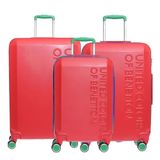 United Colors of Benetton 14BNT600 Kırmızı 3'lü Set Bavul