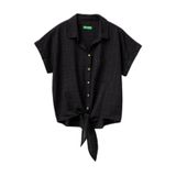 United Colors of Benetton Bayan Camicia 5onvdq0em gömlek, Siyah, M