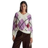 United Colors of Benetton Bayan Maglia Scollo V M/L 1444e204e kazak, Bej, L