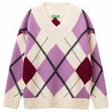 United Colors of Benetton Bayan Maglia Scollo V M/L 1444e204e kazak, Bej, S