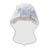 United Colors of Benetton Bebek Açık Mavi Önü Tavşan Etiketli İpli Kulaklı Şapka, 1-3 Ay, 225A68HPAA011, Açık Mavi, Üniseks bebek