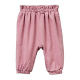 United Colors Of Benetton Bebek Fiyonk Ve Etiket Detaylı Kadife Pantolon,Gül Kurusu 9-12 Ay