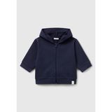 United Colors Of Benetton Bebek Lacivert Logo Etiketli Fermuarlı Kulaklı Kapüşonlu Sweatshirt - Pembe