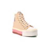 United Colors Of Benetton Bej Bilek Boy Kanvas Nefes Alan Bağcıklı Kadın Spor Ayakkabı Sneaker Bn-30944 G