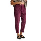 United Colors of Benetton Beli Lastikli Kadife Pantolon, L, 125A4HA2556K4, Mürdüm, Kadın