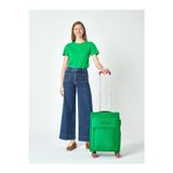 United Colors Of Benetton Benetton 2800 Küçük Boy Ultra Light Hafif Lüx Kumaş Tekerlekli Valiz - Yeşil