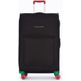 United Colors Of Benetton Benetton Büyük Boy Kumaş Valiz Siyah Bnt2800 4 Tekerlekli Esnek Yapılı Su Geçirmez Malzeme - STD