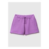 United Colors of Benetton Benetton Lastikli Bel Regular Fit Kız Çocuk Şort, 11-12 Yaş, 5003359996, Mor, Kız çocuk