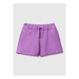 United Colors of Benetton Benetton Lastikli Bel Regular Fit Kız Çocuk Şort, 8-9 Yaş, 5003359996, Mor, Kız çocuk