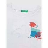 United Colors Of Benetton Beyaz Erkek Çocuk Baskılı T-Shirt 3I1XCH028