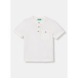 United Colors Of Benetton Beyaz Erkek Çocuk Işlemeli T-Shirt 34I0C10T9