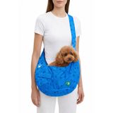 United Colors of Benetton BNT-C2501-a Kedi Köpek Taşıma Çantası. Çapraz Askılı Çanta Puantiyeli Mavi Medium