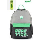 United Colors Of Benetton . Çift Bölmeli Sırt Çantası & Benetton Suluk Yeşil Takım