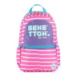 United Colors Of Benetton Çizgili Pembe Kız Çocuk Sırt Çantası 03752