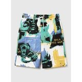 United Colors Of Benetton Çok Renkli Erkek Çocuk Relaxed Desenli Şort 3IMAC903P - 7 - 8 Yaş