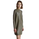 United Colors of Benetton Eco Deri Elbise, l, 125A4M3CDV0BY, Haki, Kadın