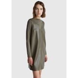 United Colors of Benetton Eco Deri Elbise, m, 125A4M3CDV0BY, Haki, Kadın