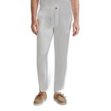 United Colors of Benetton Erkek Belden Bağlamalı Keten Pantolon Pantolon, Krem, 48