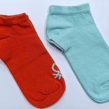 Unıted Colors Of Benetton Erkek Çocuk 2'li Babet Çorap BNT-B24096 KIRMIZI 30/35