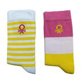 Unıted Colors Of Benetton Erkek Çocuk 2'li Soket Çorap BNT-G24087 SARI 30/35