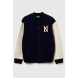 United Colors Of Benetton Erkek Çocuk 32N4c505f-25K Bomber Sweatshirt Kolej Ceket Lacivert