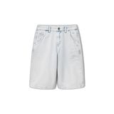 United Colors of Benetton Erkek Çocuk Açık Denim Yırtık Detaylı Ön Cebi Logo Detaylı Denim Bermuda Şort, 225P4AD7C9045