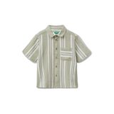 United Colors of Benetton Erkek Çocuk Camicia 53dmgq03b Gömlek, yeşil, 18 Months