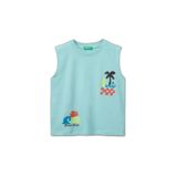 United Colors of Benetton Erkek Çocuk Canotta 3i1xgh017 Atlet, Mavi, 1 Yaş