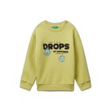 United Colors of Benetton Erkek Çocuk Çok Renkli Baskılı Relaxed Fit Sweatshirt, 4-5-yas, 225A3J68G10KN, Hardal, erkek-çocuk
