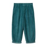 United Colors of Benetton Erkek Çocuk Gri-Yeşil Arka Cebi Logolu Düğmeli Ayarlanabilir Bel Kadife Pantolon, 6-7 Yaş, 225A4IKTCF058, Gri-Yeşil, Erkek Çocuk