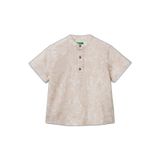 United Colors of Benetton Erkek Çocuk Keten Karışımlı Tamamı Desenli Önü Düğme Detaylı Hakim Yaka Gömlek, 225P5OUGGQ02G
